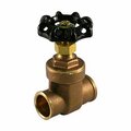 Thrifco Plumbing 1 Inch CXC Brass Gate Valve 6415015